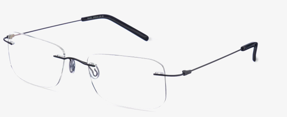 REVEL ZEPPELIN BLACK RIMLESS EYEGLASSES 55-17-140 AUTHENTIC FRAME RX READY